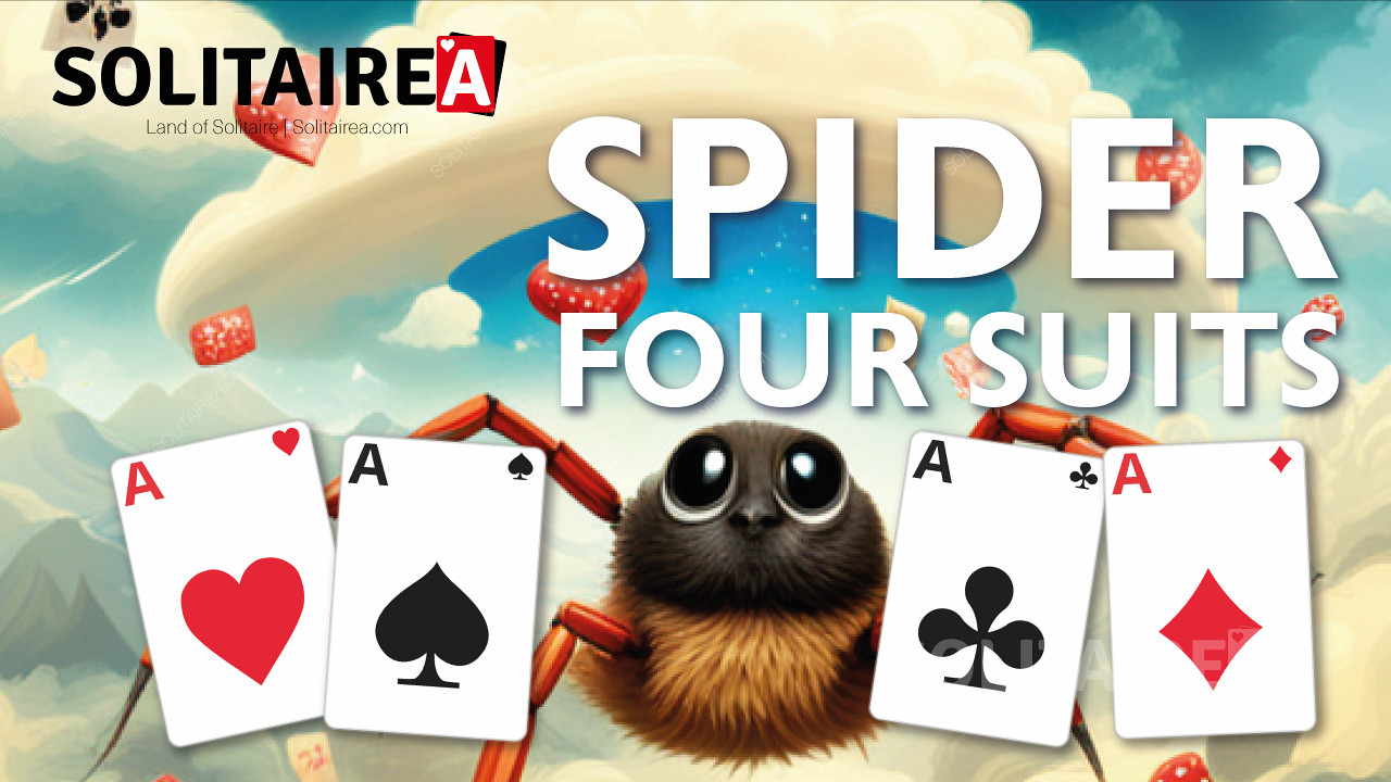 Zahrajte si Spider Solitaire 4 farby, ktoré sa hodia do hry pre skúsených hráčov